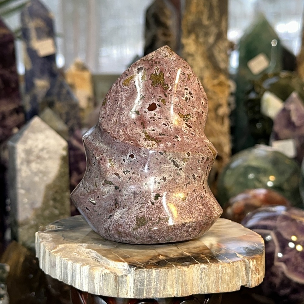 Ocean Jasper Crystal Flame Carving! - Picture 7 of 7